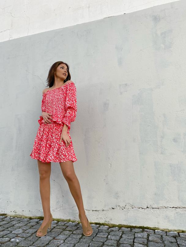 Thalia Mini Skirt - Strawberry - Image 3