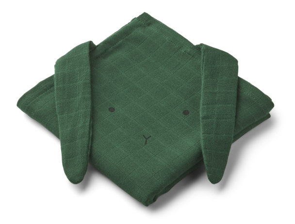 Liewood | Hannah Muslin Klut 2-pk - Rabbit Garden Green