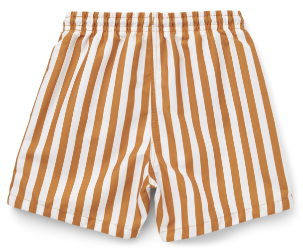 Liewood | Duke Badeshorts - Stripe Mustard/White - Image 2