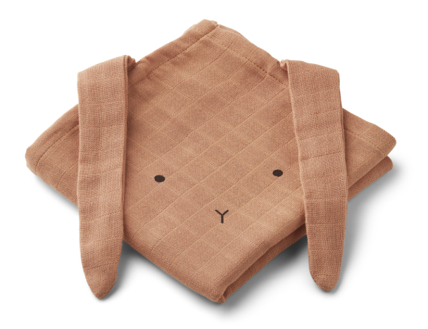 Liewood | Hannah Muslin Klut 2-pk - Rabbit Tuscany Rose