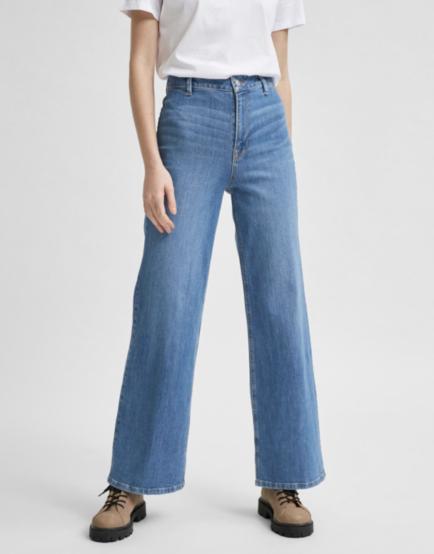 Asly Wide Jeans - Light Blue Denim - Image 3