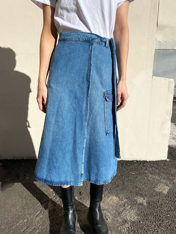 Mille Laurel Blue Denim Skirt  - Image 1