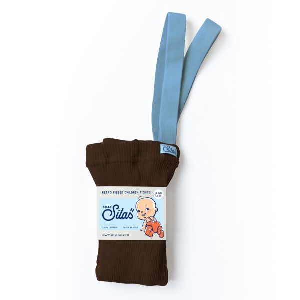 SILLY SILAS - TIGHTS BROWN & LIGHT BLUE