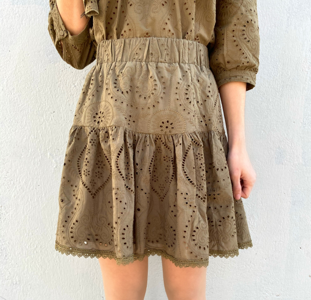 Tara Skirt - Military Olive - Image 1