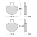 Bremseklosser Front: 84-99 B.T., TC, XL; L88-11 Springers (NU)