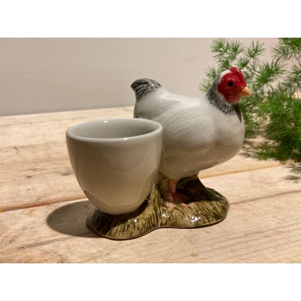 Høne hvit - eggeholder fra Quail