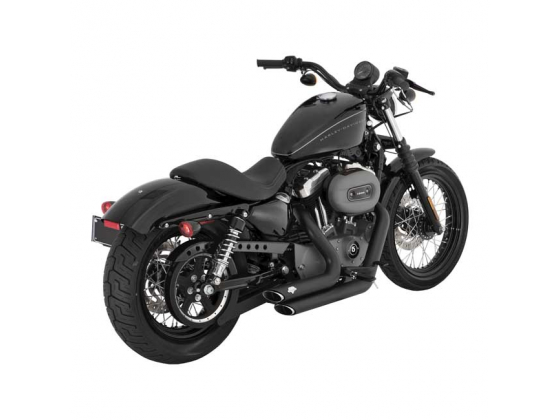 VANCE & HINES, 2-1/2" SHORTSHOTS STAGGERED EXH. BLACK