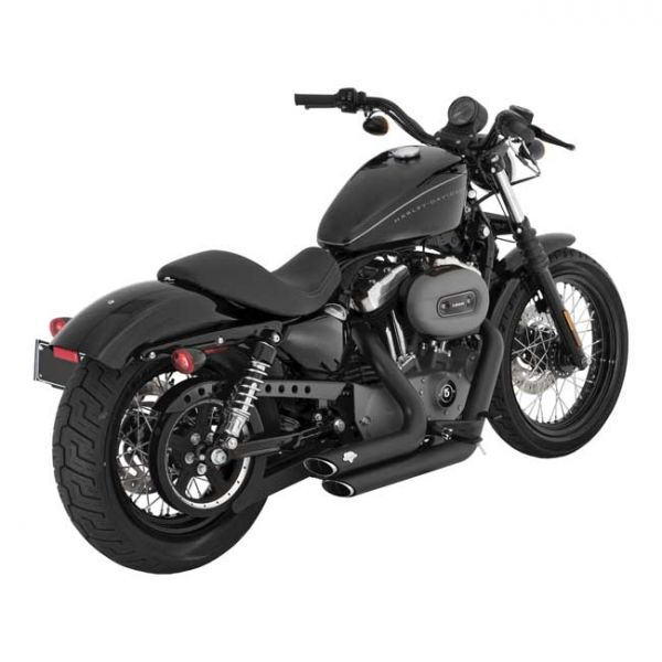 VANCE & HINES, 2-1/2" SHORTSHOTS STAGGERED EXH. BLACK