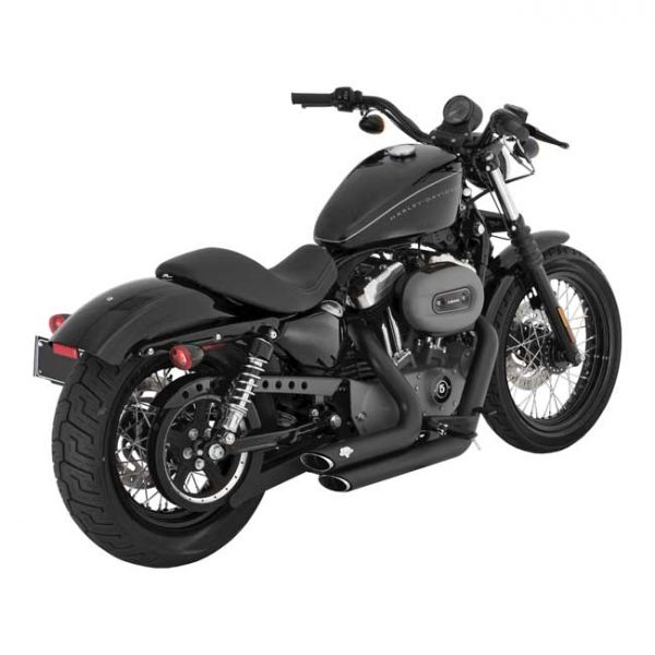 VANCE & HINES, 2-1/2" SHORTSHOTS STAGGERED EXH. BLACK