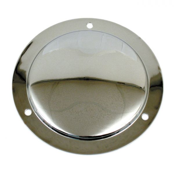 DERBY COVER, STEPPED. CHROME 70-98 B.T. (NU)