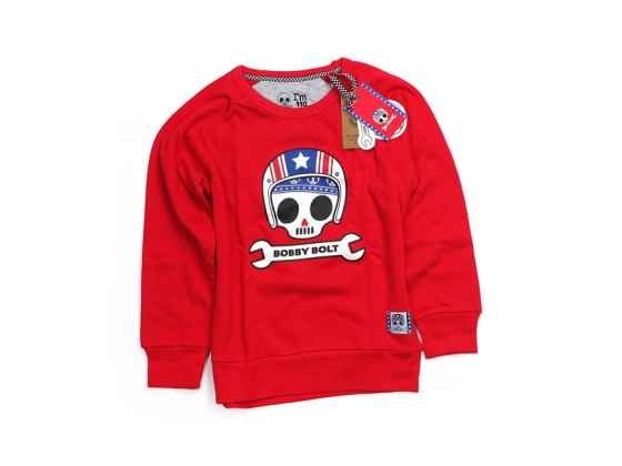 BOBBY BOLT USA SWEATER RED
