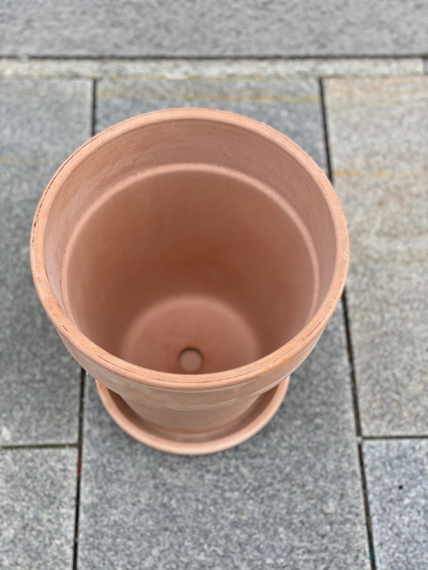 Terrakotta potte 26cm - inkl underfat - Image 2