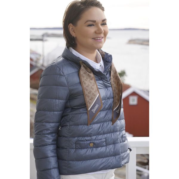 Herno Blue scarf Jacket PI1266D12017