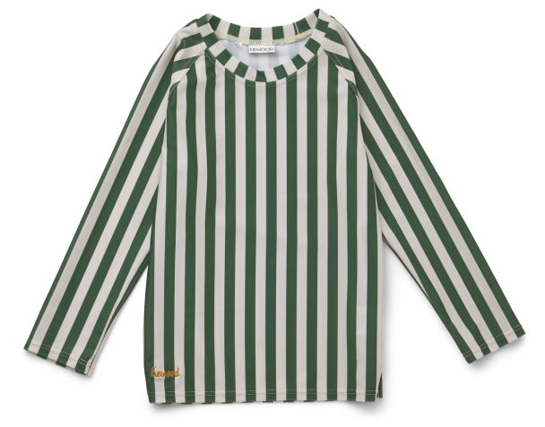 Noah Swim Tee - Stripe Garden Green/Sandy - Image 1