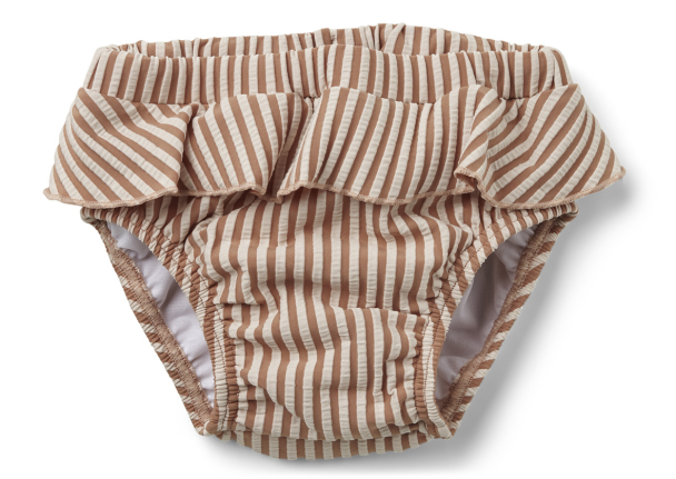 Elise Baby Swim Pants Seersucker - Stripe Tuscany Rose/Sandy - Image 1