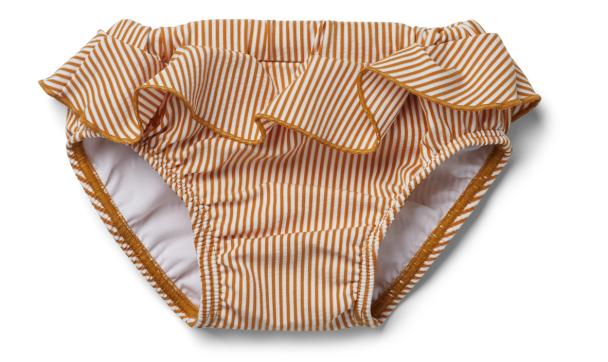 Elise Baby Swim Pants Seersucker - Stripe Mustard/White - Image 1