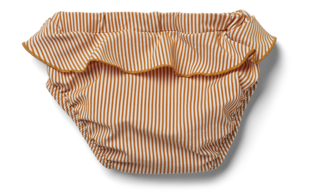 Elise Baby Swim Pants Seersucker - Stripe Mustard/White - Image 2
