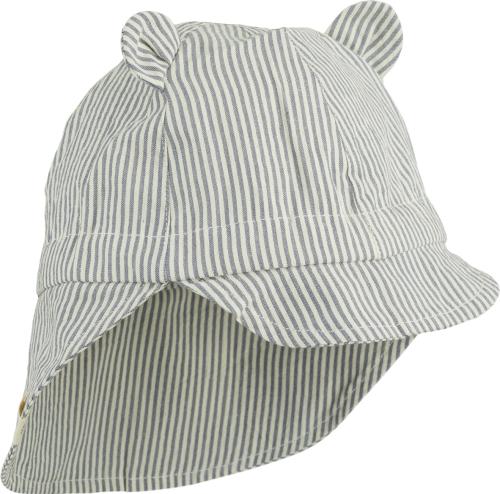 Liewood | Gorm Solhatt - Y/D Stripe Blue Wave/Creme