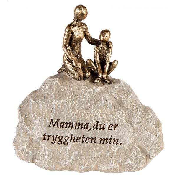 Familie grå stein Mamma du er...