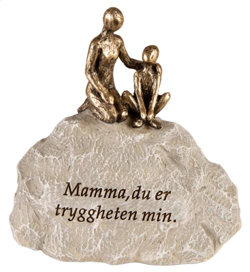 Familie grå stein Mamma du er...