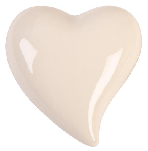 Hjerte porselen HVIT 4,2X5,5X2cm