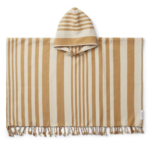 Liewood | Roomie Poncho - Stripe Mustard/Sandy