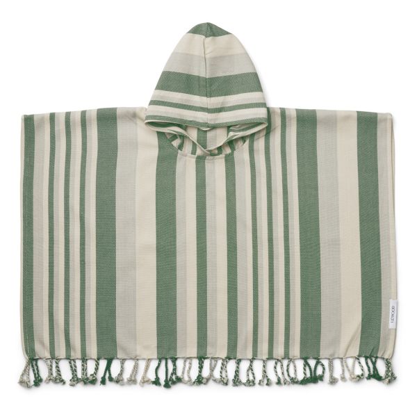 LIEWOOD - ROOMIE PONCHO Y/D STRIPE GARDEN GREEN/SANDY/DOVE BLUE