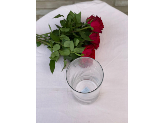 Klassisk glass vase - H:25cm/D:11cm