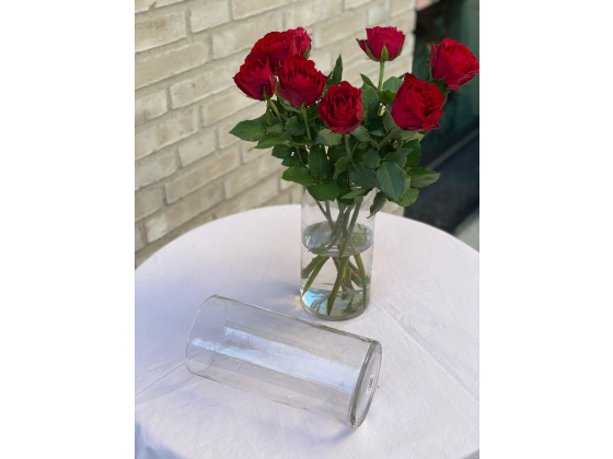 Klassisk glass vase - H:25cm/D:11cm