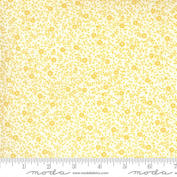 30's playtime light yellow floral
