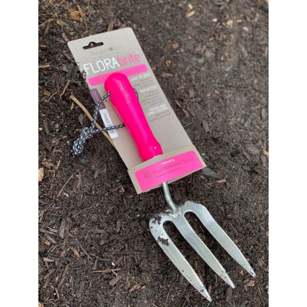 Hage gaffel - Burgon & Ball - Selvlysende Rosa/Gul "Hand Fork" 