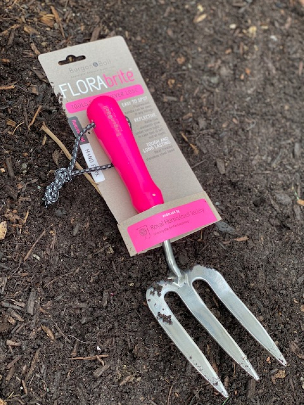 Hage gaffel - Burgon & Ball - Selvlysende Rosa/Gul "Hand Fork"  - Image 1