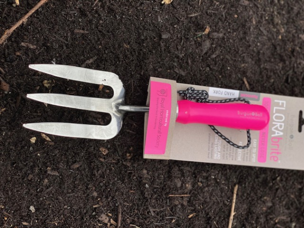 Hage gaffel - Burgon & Ball - Selvlysende Rosa/Gul "Hand Fork"  - Image 7