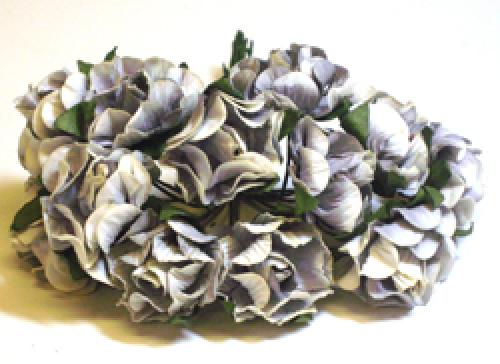 Blomst rose krøll L blå 