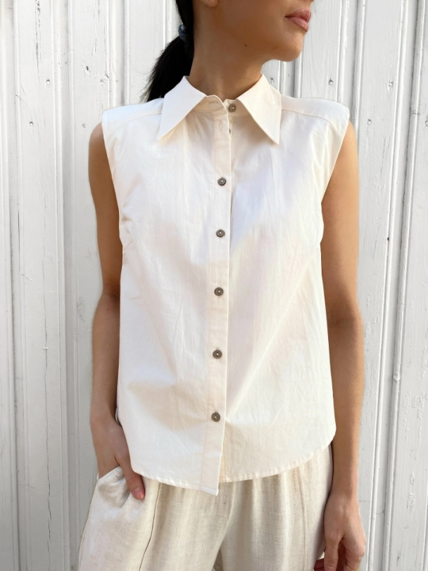 Agana Shirt - Eggnog  - Image 1