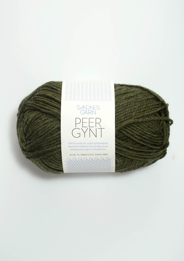 Peer Gynt 9572 Mørk Grønnmelert  - Sandnes Garn