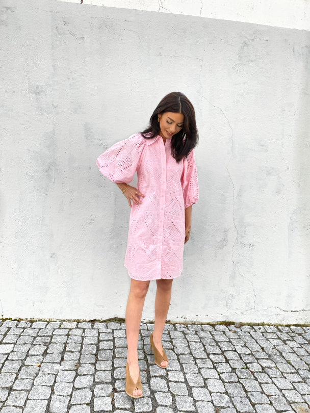 Sado 3/4 Shirt Dress - Roseate Spoonbill - Image 3