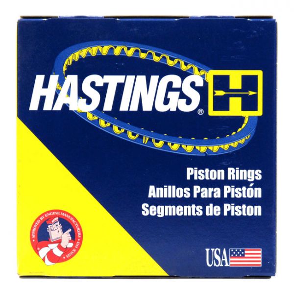 HASTINGS, 3-1/2" BORE PISTON RING SET. CHR/MOLY. STD