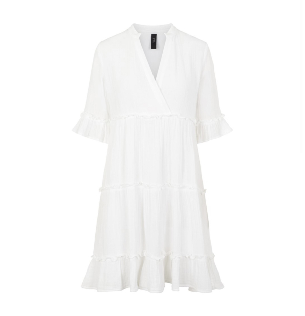 Lima Short Dress - Bright White 