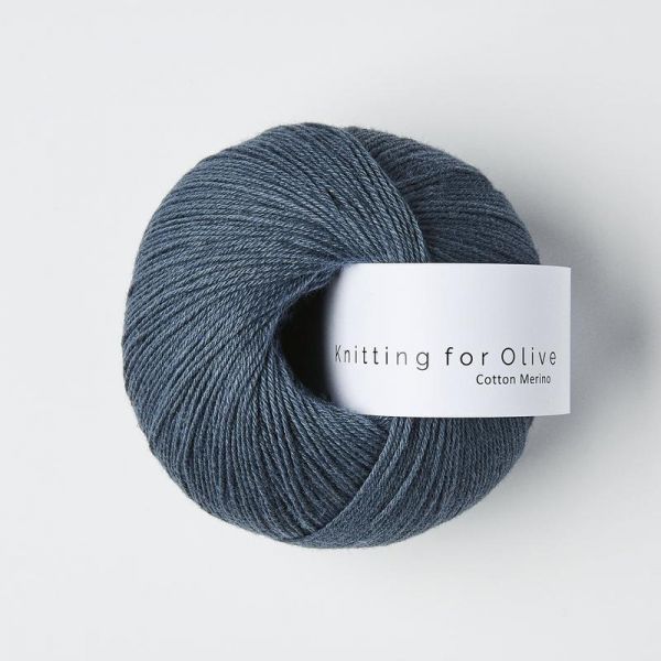 Støvet Blåhval / Dusty Blue Whale -  Cotton Merino - Knitting for Olive