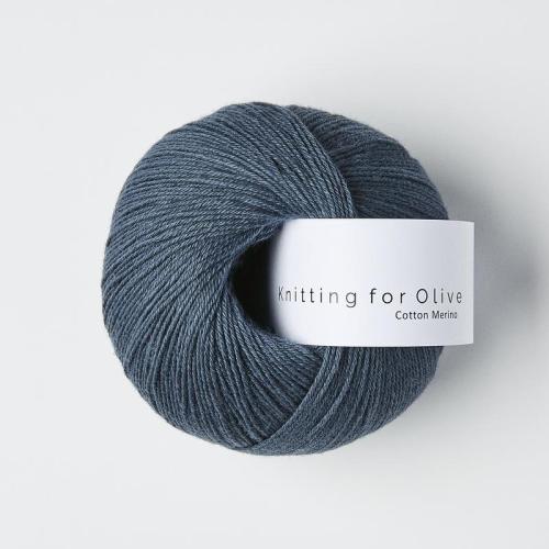 Støvet Blåhval / Dusty Blue Whale -  Cotton Merino - Knitting for Olive