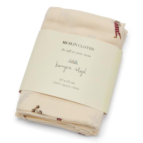 KONGES SLØJD - MUSLIN CLOTHS STRONG MAN 3-PK