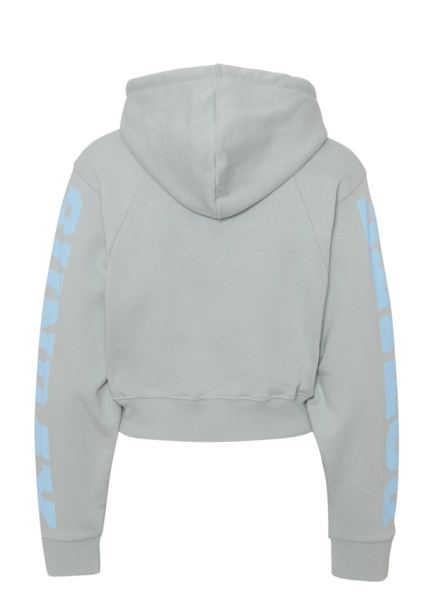 Viola Cropped Hoodie - Blue Surf - Image 3