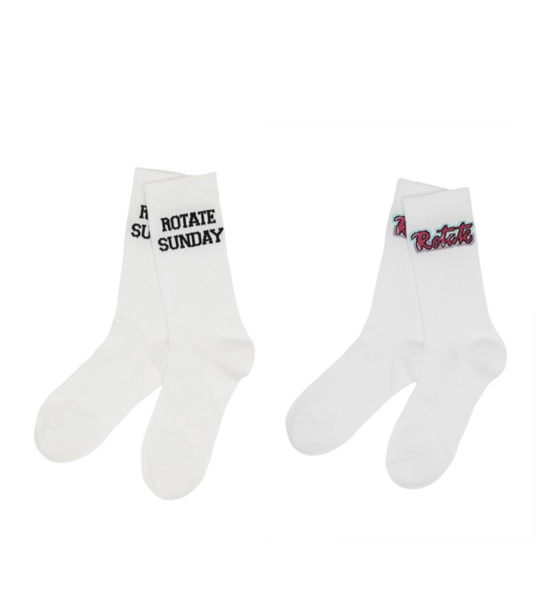 Rotate Sock 2 Pack - Bright White  - Image 1