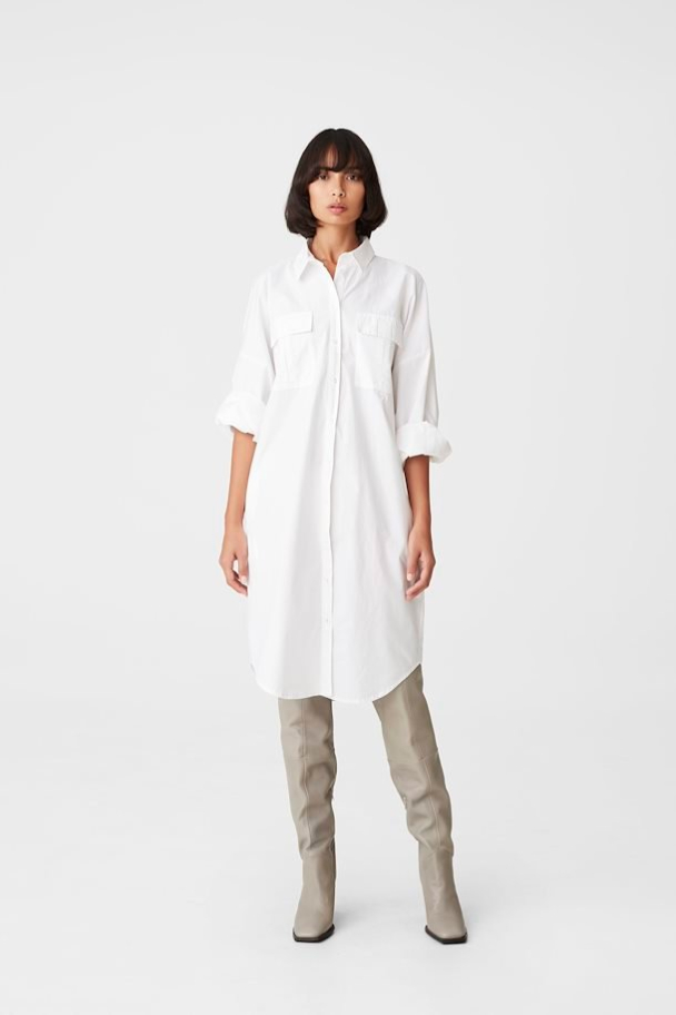 HalioGZ Shirt Dress - Bright White - Image 3