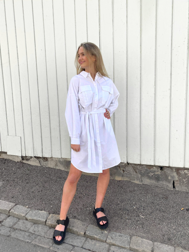 HalioGZ Shirt Dress - Bright White - Image 5