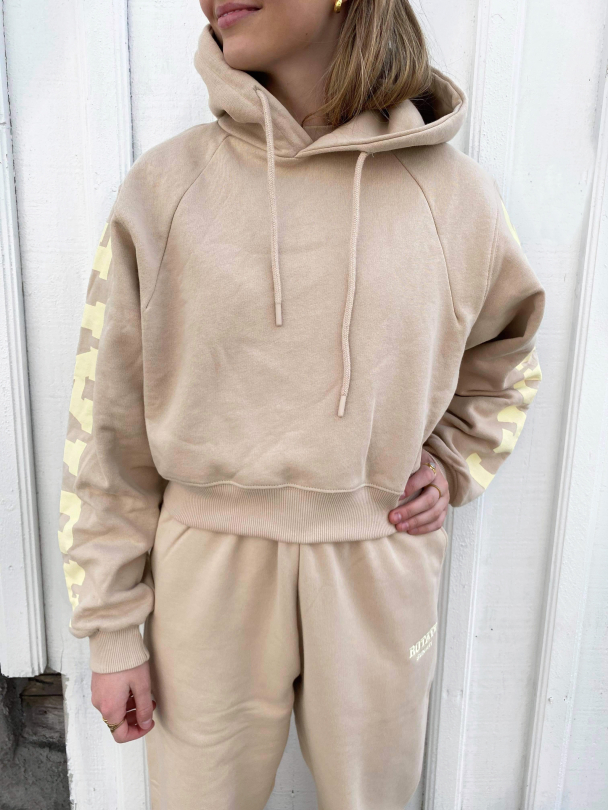 Viola Cropped Hoodie - Hummus  - Image 1