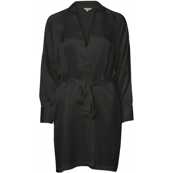 Pure Silk Short Kimono, sort - Image 2