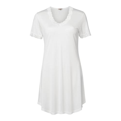 'Silk Jersey' nightgown w.sleeve, off-white