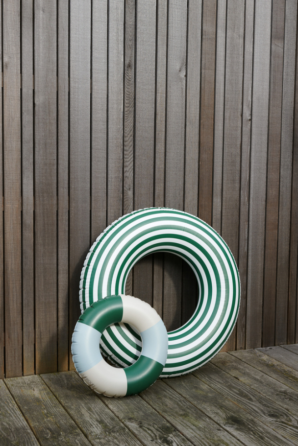 Donna Swim Ring - Stripe Garden Green/Creme - Image 2